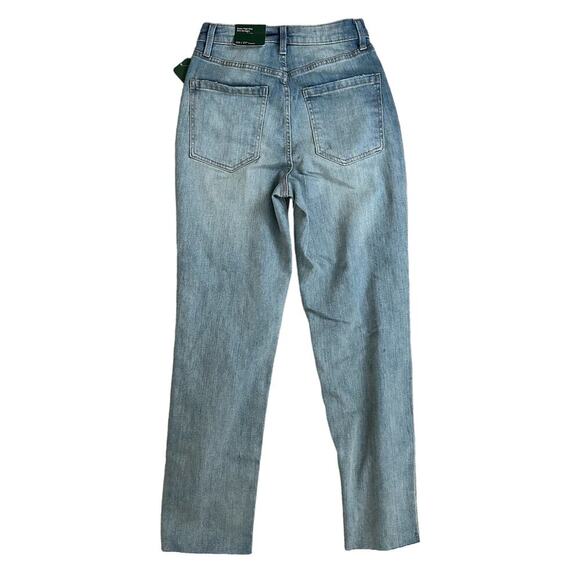 NWT Wild Fable Womens Super High Rise Jeans Slim Straight Size 00 Distressed - Picture 2 of 7